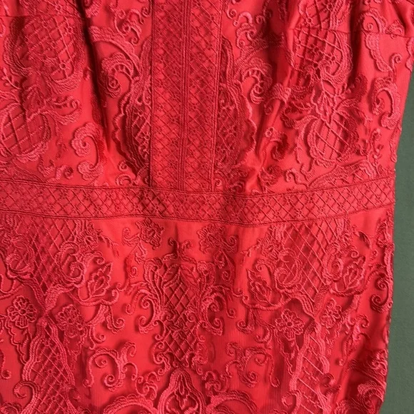 Tadashi Shoji Elegant coral Dress size 16 - Picture 4 of 8